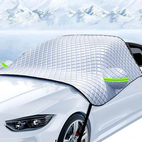 Frontscheibenabdeckung Auto für Ford Fiesta 1976-2020 2021 2022 2023 2024 2025,Abdeckung Autoscheibe Winter Autoscheiben Abdeckungen,Front Und Heckscheibe Scheibenschutz Gegen Hagel Halbgarage
