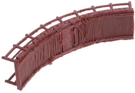 OSOLADY Chinese Style Bridge Figurine Miniature Plastic Arch Bridge Ornament for Dollhouse and Aquarium Landscape Zen Garden Desktop Decoration