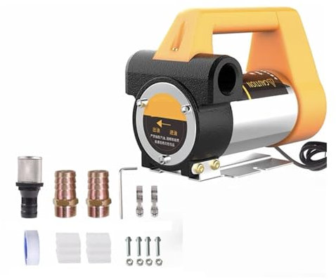 Bomba de aceite eléctrica de 780 W, bomba de transferencia de queroseno diésel AC 220 DC 12 V/24 V, dispensador de combustible con bomba de queroseno diésel autocebante de 80 l/min para aceite de tran