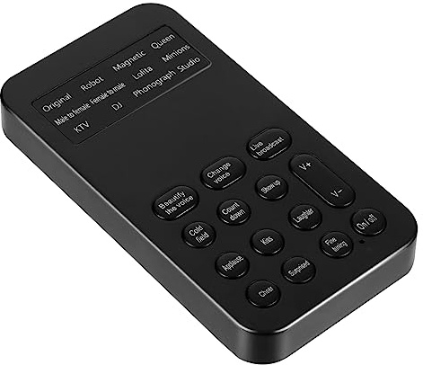 Mipcase Changeur de Voix Portable Mini en Abs 8 Effets Sonores, Réglage Fin pour Karaoké et Astuces, Modificateur de Voix pour Téléphone et Ordinateur