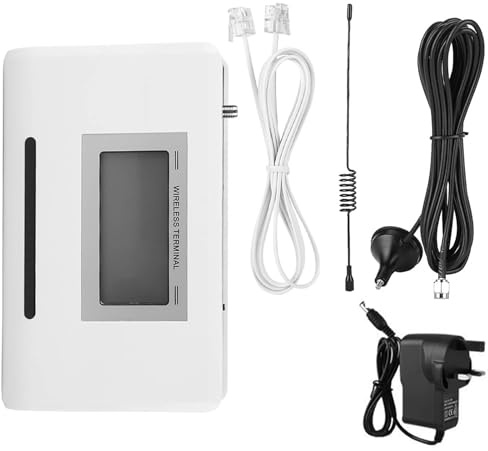 GYZOUKA Fixed Wireless Terminal GSM SIM Card Phone Adapter Wireless Landline Phone with RJ11 Interface for Home Office 1900 1800 900 850MHz (British Rules)