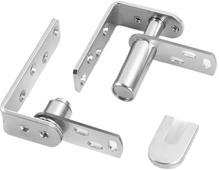 Charnière de porte coulissante double sens en acier inoxydable, 1 pièce, rebond automatique, taille réglable, charnière de porte en jean, comptoir de bar(304 two-way world axis-small size)
