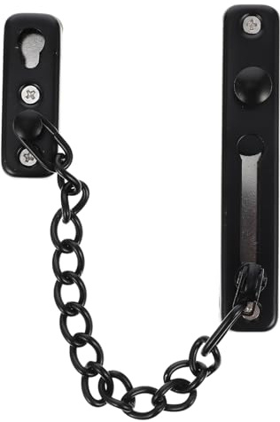 CLISPEED Serrure Chaîne de Porte Acier Inoxydable Sans Perçage Verrou de Sécurité Renforcé pour Portes Intérieures Protection Garçon Fille Résistant Corrosion