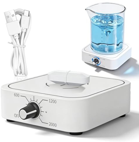 Magnetrührer, Magnet Rührer, Magnetic Stirrer, Magnetischer Mischer, Magnetrührer Mit Heizplatte, Magnetrührstäbchen Max Rührleistung 1500 Ml USB-Betriebener Für Labor Und Heimbrauen
