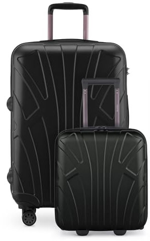 Suitline - 2er Koffer-Set TSA, (66 cm, 76 cm), Schwarz