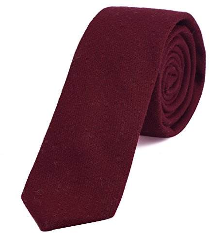 DonDon Herren Krawatte 6 cm Baumwolle einfarbig kariert und gepunktet meliert