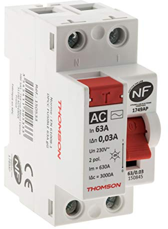 Thomson Interrupteur Différentiel Ã€ Vis 63A Type AC NF