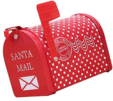 B Blesiya Weihnachten Briefkasten Eisen Postkasten Kinder 13x8x9,5 cm, Typ 1
