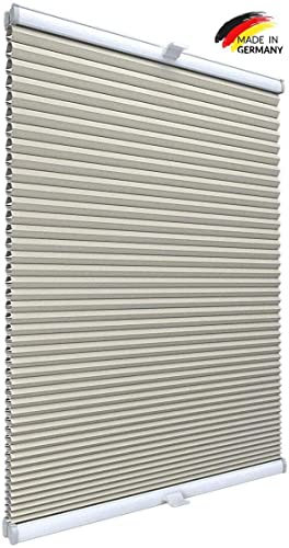 Gardinen21 Thermo Wabenplissee nach Maß in der Glasleiste mit Montage |Waben Plissee im Wunschmaß | Maßgefertigt für Türen & Fenster | Sonnenschutz, Sichtschutz, Schallschutz 100% Verdunkelung