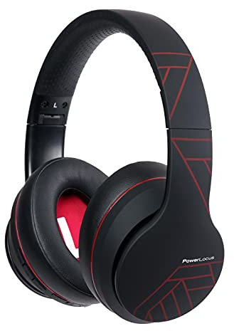 PowerLocus Casque Bluetooth sans Fil, P6 Casque Audio Bluetooth Hi-FI Stéréo avec 40Heures, Casque sans Fil et Filaire avec Micro Intégré, Assistant Vocal intégré pour iPhone,Samsung,iPad,Tablette,PC