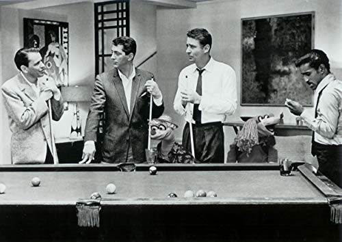 Filmposter RattenPack mit SnookerMotiv, VintageStil, DramaFilm, Filmstern, berühmte Promi, SchwarzWeiß, Bild für Schlafzimmer, Kunstdruck, Wanddekoration, Nachdruck, Semigloss Fotopapier, A4 210