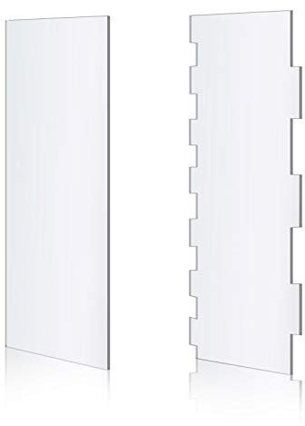 Umsole Clear Acrylic Cake Scraper Smoother Stripes Cake Decorating Comb 9.45 Inch Edge Side Cake Scraper Frosting Combs for Cream Cakes Smooth Decoration,2 Styles