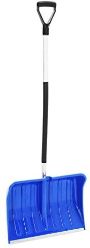 WIFESE Schneeschaufel 55x10,5x38,5 cm Schneeschild Schneefräsen Schneepflug Schneeschieber Schneefräse Snow Shovel Schneeräumer Lawinenschaufel Polypropylen Aluminium Blau