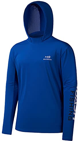 BASSDASH UPF 50+ UV-solskydd för män Långärmad Performance Fishing Hoodie Huvtröjor