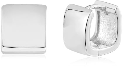 ALEXCRAFT 14K Vergoldet Eckig Dreieck Ohrringe Silber 925 Creolen für Damen | Silber 925 Ohrringe Eckige Creolen Kleine Knorpel Huggie Kreolen U-förmige Creolen Quadratische Ohrringe Oval Damen Herren