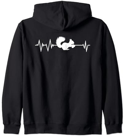 Grande Squirrel Heartbeat Apparel Schiaccianoci Scoiattoli Noci Felpa con Cappuccio