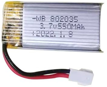 Yooghuge 3.7V 550mA 802035 Rechargeable Lithium Polymère pour Drones Mobile Stockage Électronique Produit Accessoire Fiable