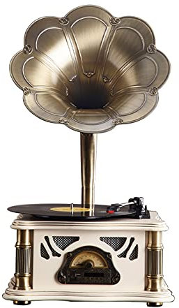 Bluetooth Sound European Style Nostalgic Ornaments Vinyl Record Player - Vintage Living Room Creative Old Style Phonograph (Gramophone)