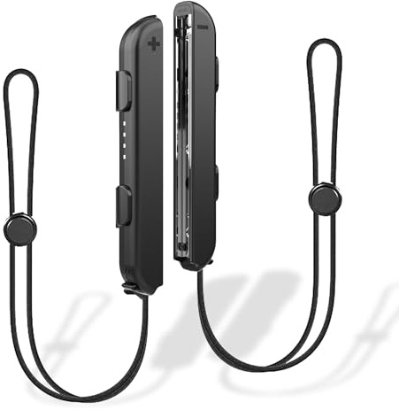 Freaks and Geeks - Paire de Dragonnes pour Joy-Con - Rail Métal - Noir