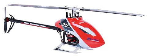 OMPHOBBY M2 EVO MK2 RC Helikopter für Erwachsene Dual Brushless Motoren Direktantrieb 6CH Hubschrauber Ferngesteuert Outdoor, 3D Fernsteuerung Flugzeug Neu Aufgerüstet Mini Drohne PNP Rot