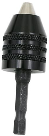Hemobllo Keyless Drill Chuck 0.3-8mm Mini Drill Bit Adapter Self-locking High-speed Steel Shank Black Compatible with Rotary Tools
