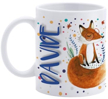 Paolo Chiari Tazza in Ceramica Caffè e Tè, Personalizzata con Nome, Idea Regalo Compleanno per Amici e Familiari, Certificata per Alimenti, Adatta al Microonde, Made in Italy (Davide)