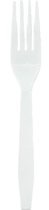 100 PEZZI 100 POSATE RIUTILIZZABILI COLORE BIANCO total white cucchiai forchette coltelli cucchiaini ottimi per cerimonie e feste sobrie (100 Forchette)