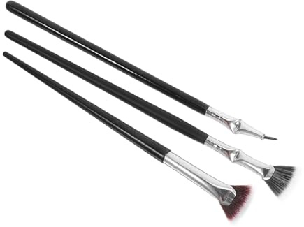 TOPPERFUN 1 ensemble Pinceaux Éventail pour Mascara et Sourcils Set de Brosse à Cils Brosse à Sourcils Application Facile et Finition Sans pour Maquillage des Yeux