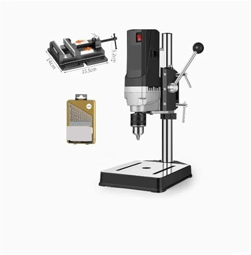 Perceuse a Colonne, Mini perceuse d'établi, perceuse de précision, fraiseuse, outil multifonctionnel for la maison, perceuse portable(710W with vise)