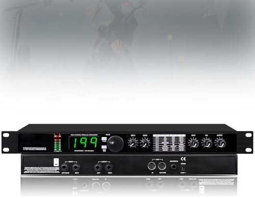 Digitaler Audio-Equalizer mit 99 Programmvoreinstellungen, automatische Mikrofon-Rauschunterdrückung, Gesangsvorverstärker-Effekte für Zuhause, DJ, Performance, Studio