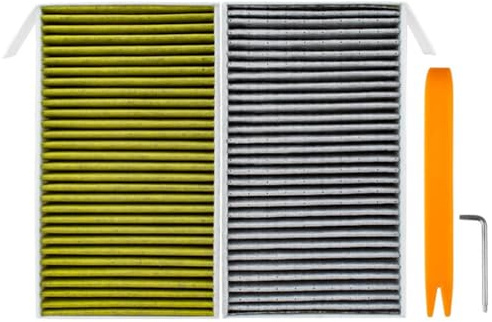 Filtro de aire de cabina automotriz Paquete de 2 filtros aire para Tesla Model 3 Y, tercer filtro cabina