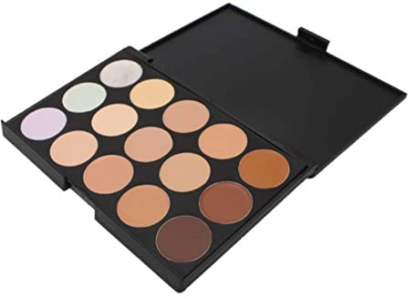 1 Packung professionelle 15-Farben-Concealer-Palette, Camouflage-Kontur-Kosmetik-Set, Augen-Gesichtscreme, Kontur-Set, konturierende Highlighter-Make-up-Palette für natürliche Abdeckung