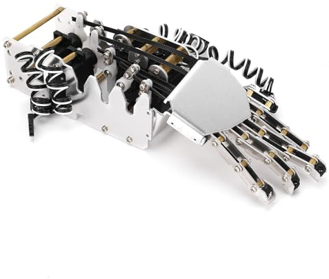 Haofy Kit de Mano Robótica Servo Analógico Completo Manipulador de 5 Dedos Experiencia Real para Desarrollo Material: Metal Negro para Entusiastas de la Robótica