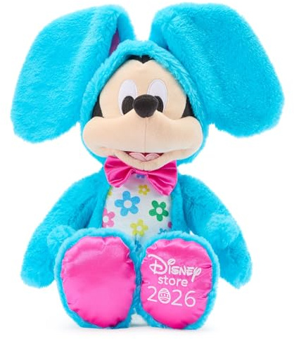 Disney Store Official 2026 Mickey Mouse Easter Plush - 14 Disney Plushy in Easter Bunny Costume with Floppy Ears, Satin Bowtie, Floral Print Tummy, and Embroidered Logo