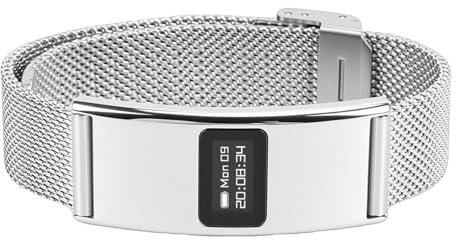 Garsent Pulsera Inteligente, Rastreador de Actividad Física, IPX8 a Prueba de Agua, Pulsera de Actividad Física con Modos Multideportivos, Alerta de Llamada, Aplicación, de Salud (Silver)