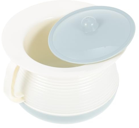 Kichvoe Orinal con Tapa para Adultos, Urinario Portátil de Plástico Pp, Fácil de Limpiar y Resistente, Adecuado para Uso en Casa y Hospital