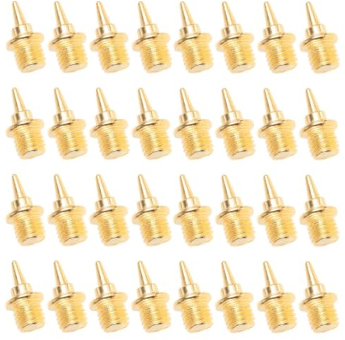 Happyyami 48 Piezas de Clavos para Zapatillas de Atletismo Dorados de Aleación de Aluminio, Resistentes y Flexibles para Entrenamiento y Competición en Pista y Campo