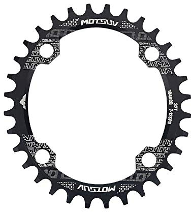 Fahrrad Kettenblatt Oval, hochleistungsf?hig Single Speed, 32/34/38T, BCD 104mm, f¨¹r Mountainbike, Streetbike und Citybike