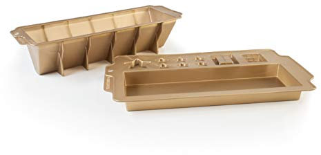 CÉCOA • Moule à Bûche de Noël • Chaumière • 100% Silicone Alimentaire • Haute Qualité • Anti-Adhésif • Sans BPA • Cuisson Parfaite et Démoulage Facile