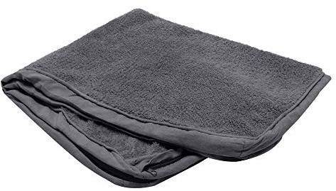 Furhaven Husdjursöverdrag för hundar – deluxematta, mysfrotté och mocka, traditionell skummadrass, husdjurssäng, ersättningsskydd för hundar och katter, grå, stor