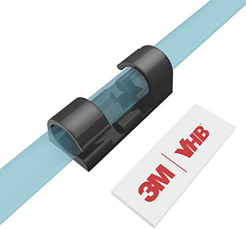 Clips Câbles Adhésifs Rangement de Câbles, XIAOXI Gestion de Câble Support Organiseur de Fils Electriques pour Cordon dans la Voiture, la Maison ou le Bureau - Lot de 40 (Noir)
