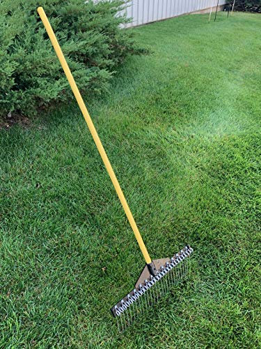 Standard Golf Gartenrechen für den Garten, 53,3 cm Kopf, Gartenschmutzrechen | Erhöhen Sie Ihre Außenbereiche mit Präzision und Effizienz | Ideal für Rasen- und Gartenpflege