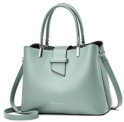 PORRASSO Moda Borsa a Mano Borsa a Tracolla da Donna Borsetta Borse a Secchiello Borsa a Spalla in Pelle PU Handbags Verde