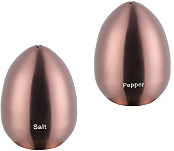 Buyer Star Salz und Pfeffer Shaker Set von 2 Niedlichen Gewürz Shaker Edelstahl Metall Salzhalter Tischplatte Zubehör Saleros Para Cocina Modernos Für Küche, Kupfer