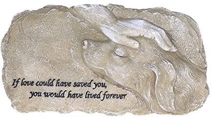 Lapide commemorativa per cani, pietre commemorative per animali domestici sicure ed ecocompatibili per cortile all'aperto, prato, giardino(Tipo C (specifica del fornitore: colore muschio))