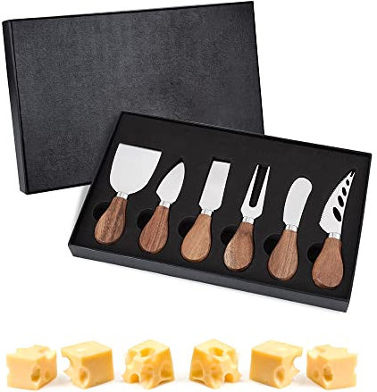 IWILCS Cheese Knife Gift Set, Non-Stick Coated Cheese Knife Set, Stainless Steel Cheese Knife Set as a Present for Family Gatherings, Parties, Weddings (6pcs)