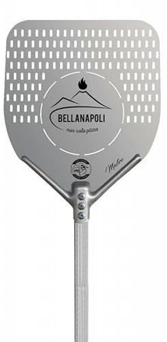 Pelle en aluminium 33 x 33 cm pour pizza et pain au four à bois Bella Napoli Mastro