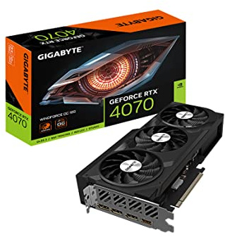 Gigabyte GeForce RTX 4070 WINDFORCE OC 12G Carte Graphique, 3 Ventilateurs WINDFORCE, 12 Go 192 Bits GDDR6X, GV-N4070WF3OC-12GD Carte vidéo