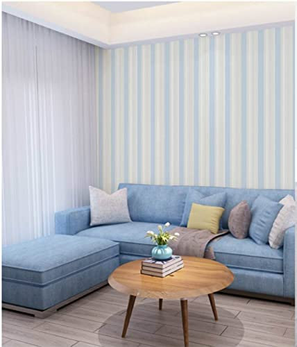 CULTS Hellblau Vliestapete 9,5 m x 0,53 m Geometrisch Tapete Modernes Design Vertikale Streifen Tapete für Flur Wohnzimmer Schlafzimmer Büro