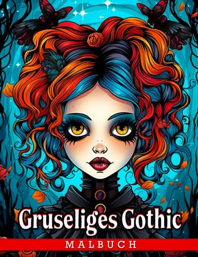 Gruseliges Gothic-Malbuch: Dunkle gotische magische Mädchen Malvorlagen für Erwachsene | Stressund Angstlinderung